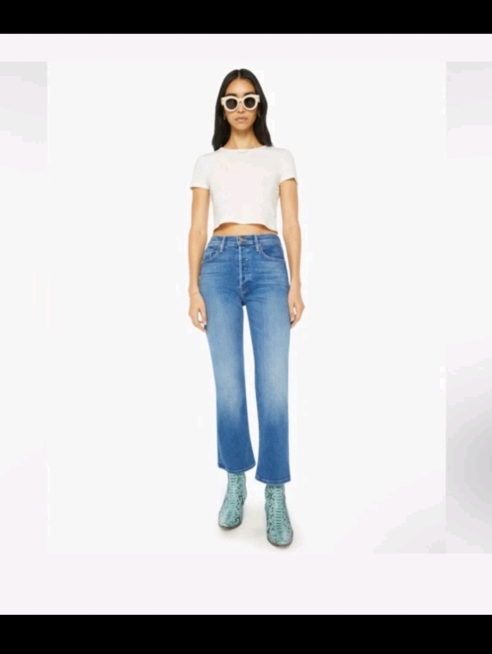 MOTHER The Tripper Ankle Jeans Work Hard Play Hard Size 29 High Rise Flare